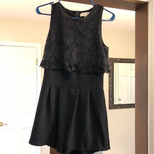 Monteau Lace Top High Neck Romper